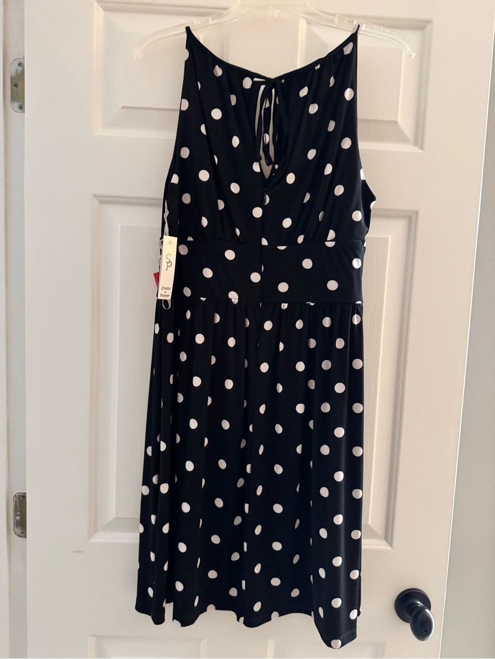 Shelby & Palmer Black and White Polka Dot Sleeveless Dress